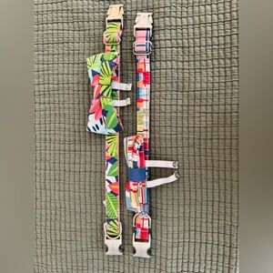 The Foggy Dog Collar Set with Matching Bow Ties (M)